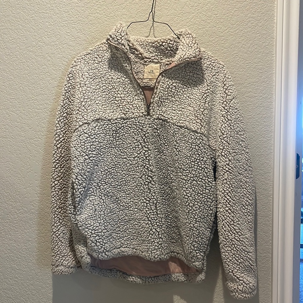 Sherpa zip up hoodie